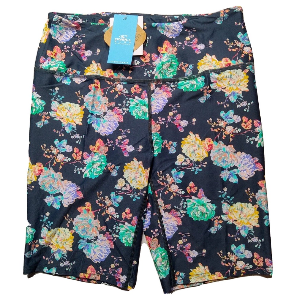O'NEILL Women Medium Stella Las Flores 9" Swim Shorts NEW
